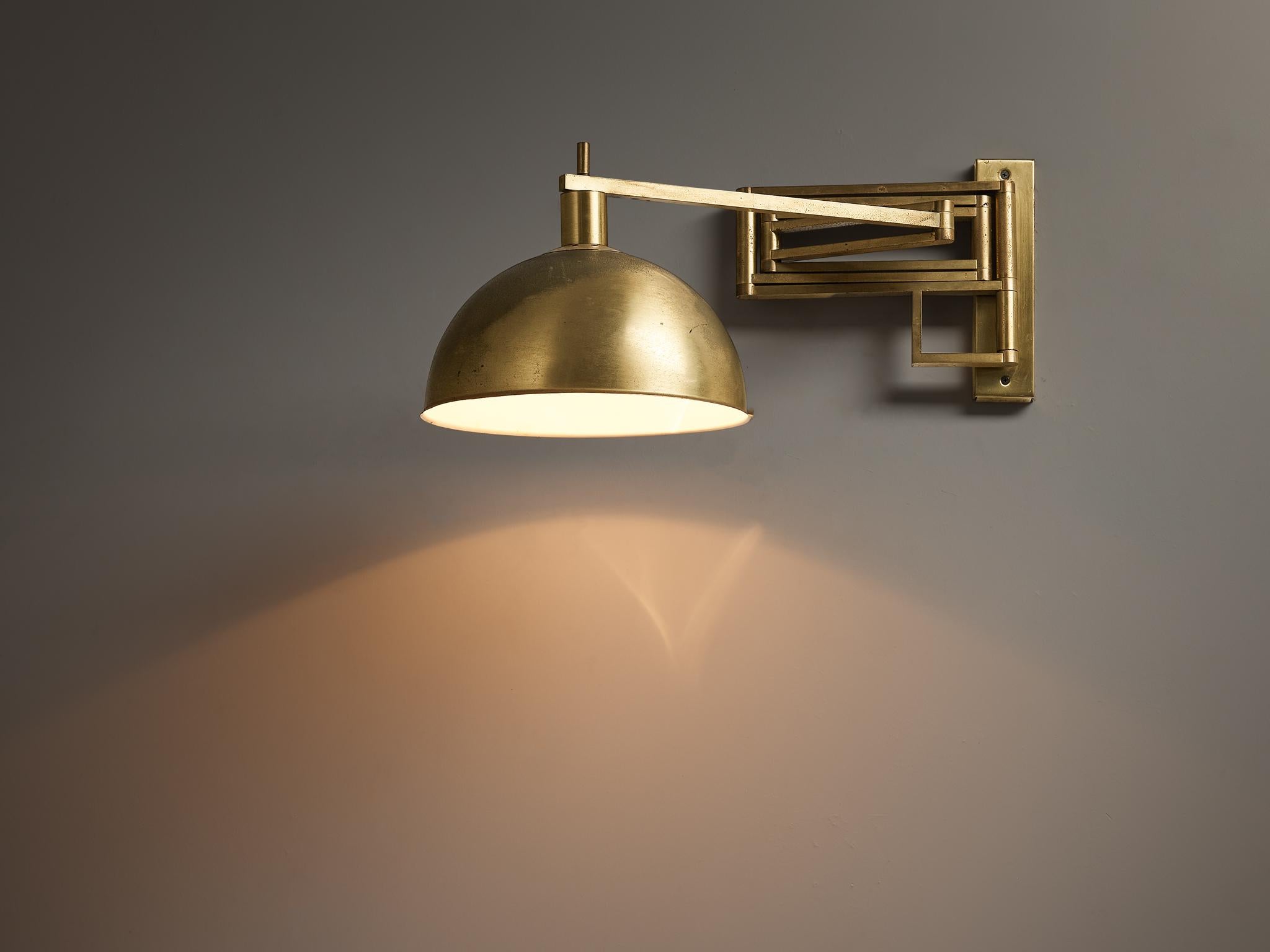 Italian Goffredo Reggiani Wall Light in Brass