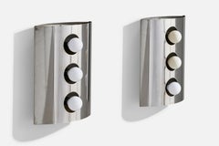 Goffredo Reggiani, Appliques murales, Chrome, Italie, années 1970