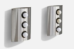 Goffredo Reggiani, Appliques murales, Chrome, Italie, années 1970