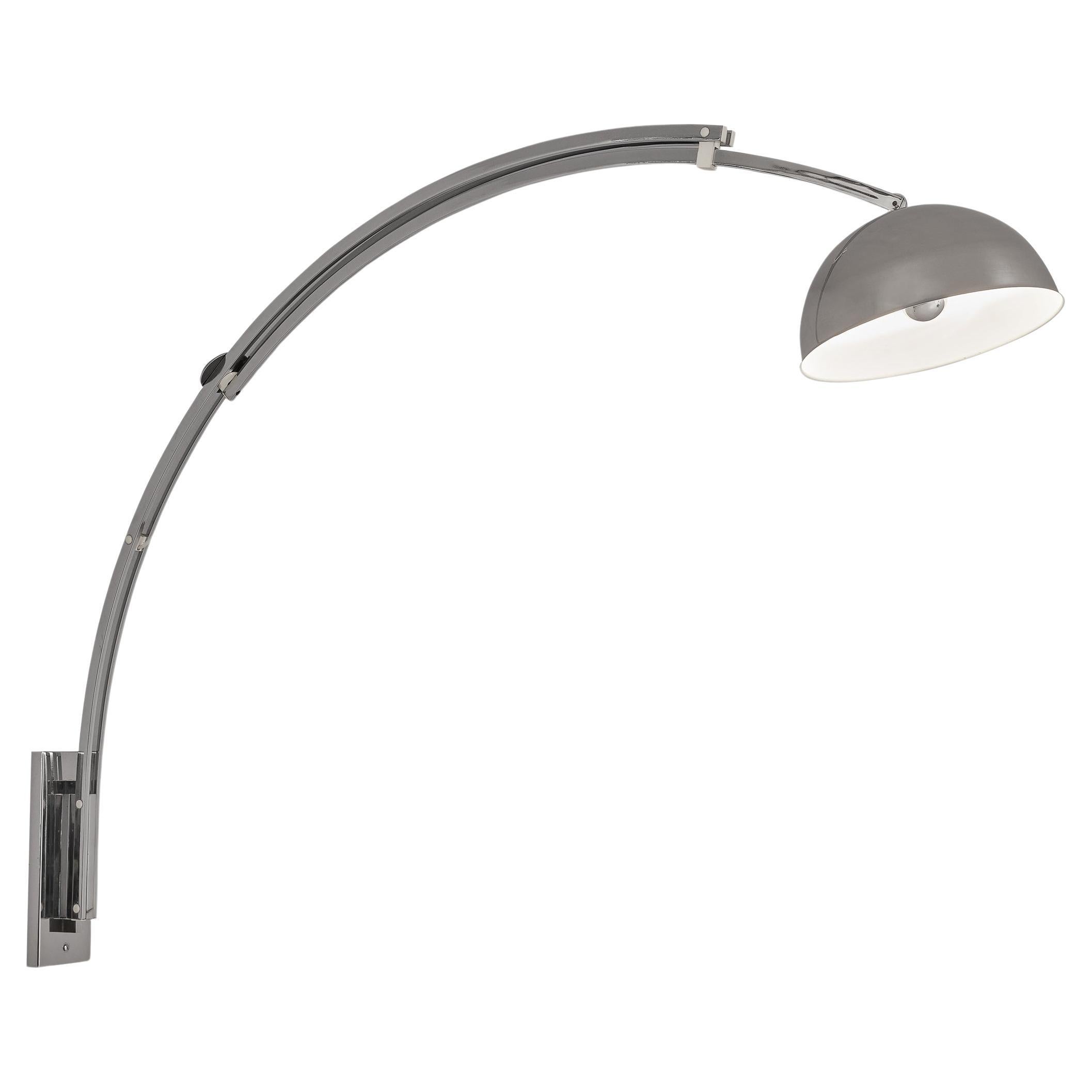 Goffredo Reggiani Wall-Mounted Pendant Lamp in Chrome  For Sale