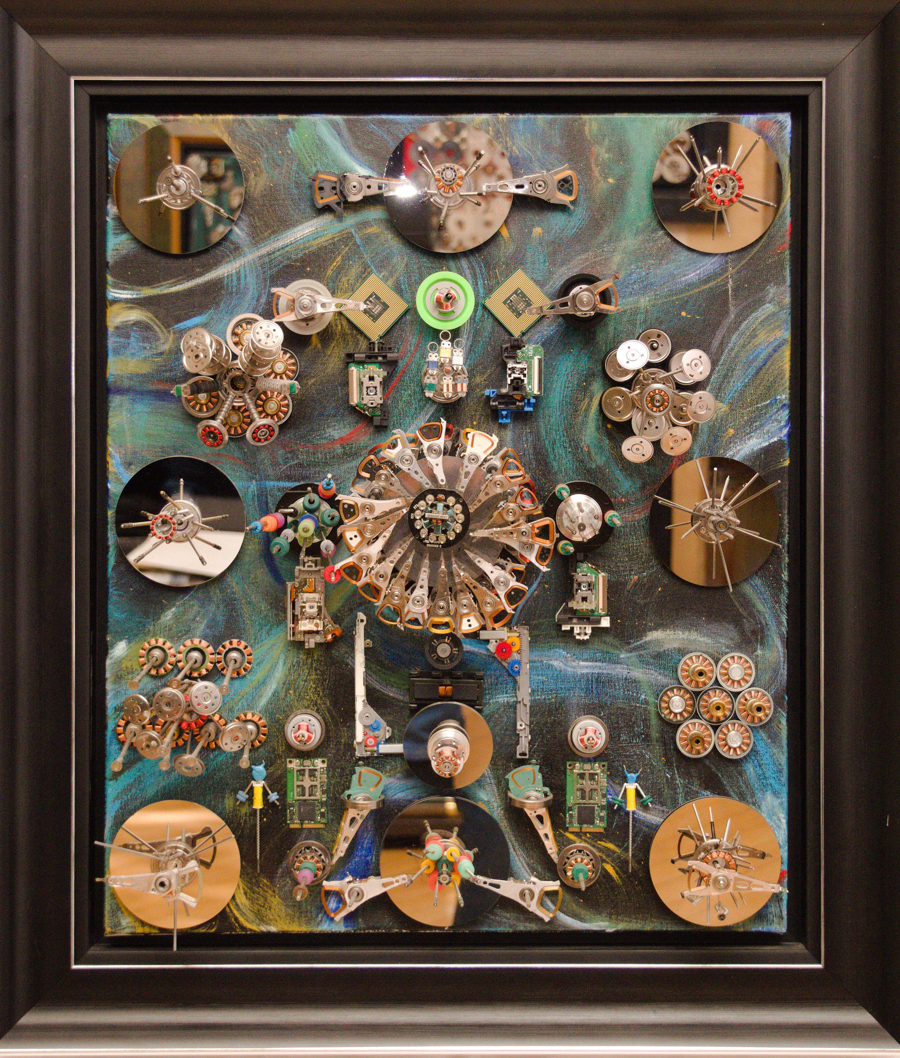 Acrílico y técnica mixta sobre lienzo

Goga Gomareli es un artista multidisciplinar georgiano nacido en 1983 que vive y trabaja en Tiflis, Georgia. También es músico y profesional de la ingeniería informática. Desde 2000, es batería y cofundador del