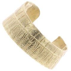 Gogo 14 Karat Yellow Gold Armadillo Shell Cuff Bracelet