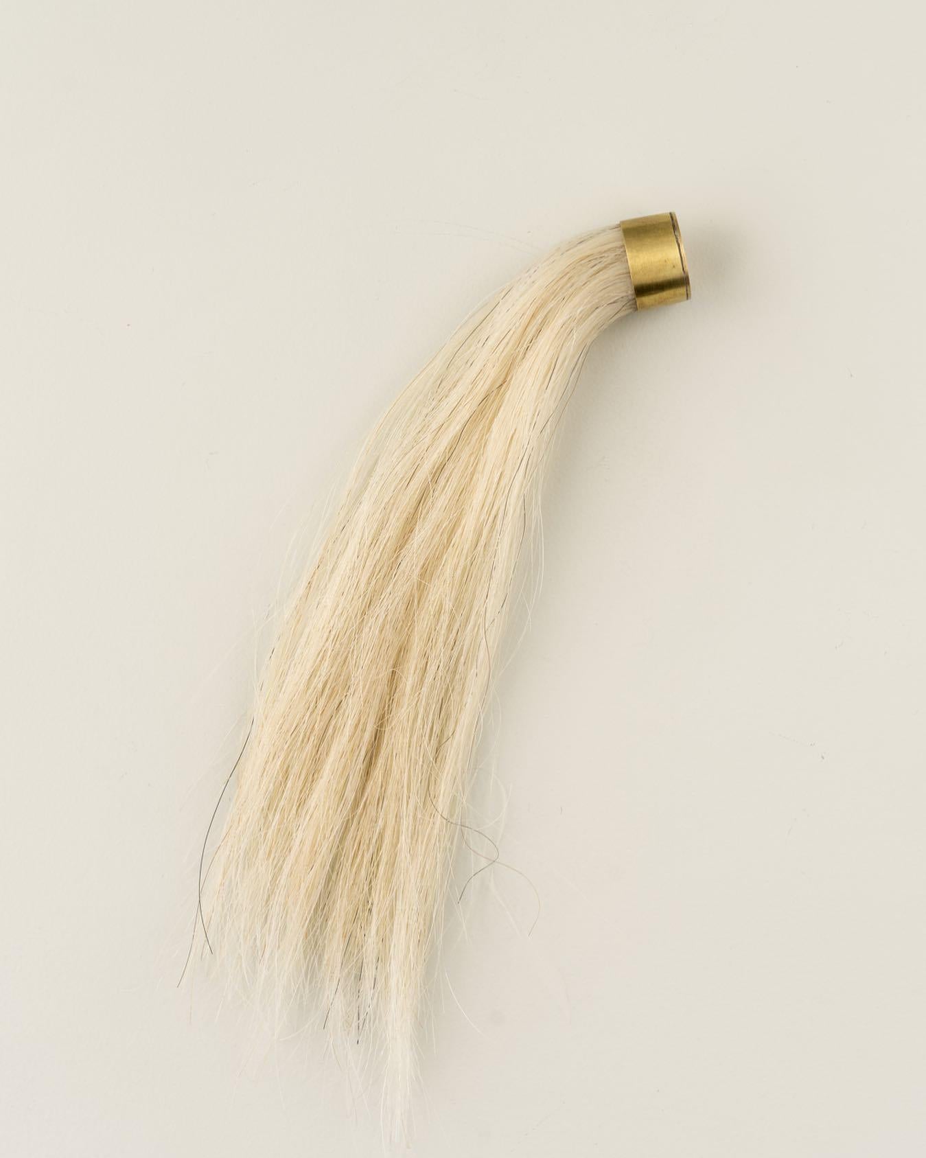 Gogo Brass and Sand Glass Wall Lamp with Horsehair Tassel by Isabel Moncada For Sale 2