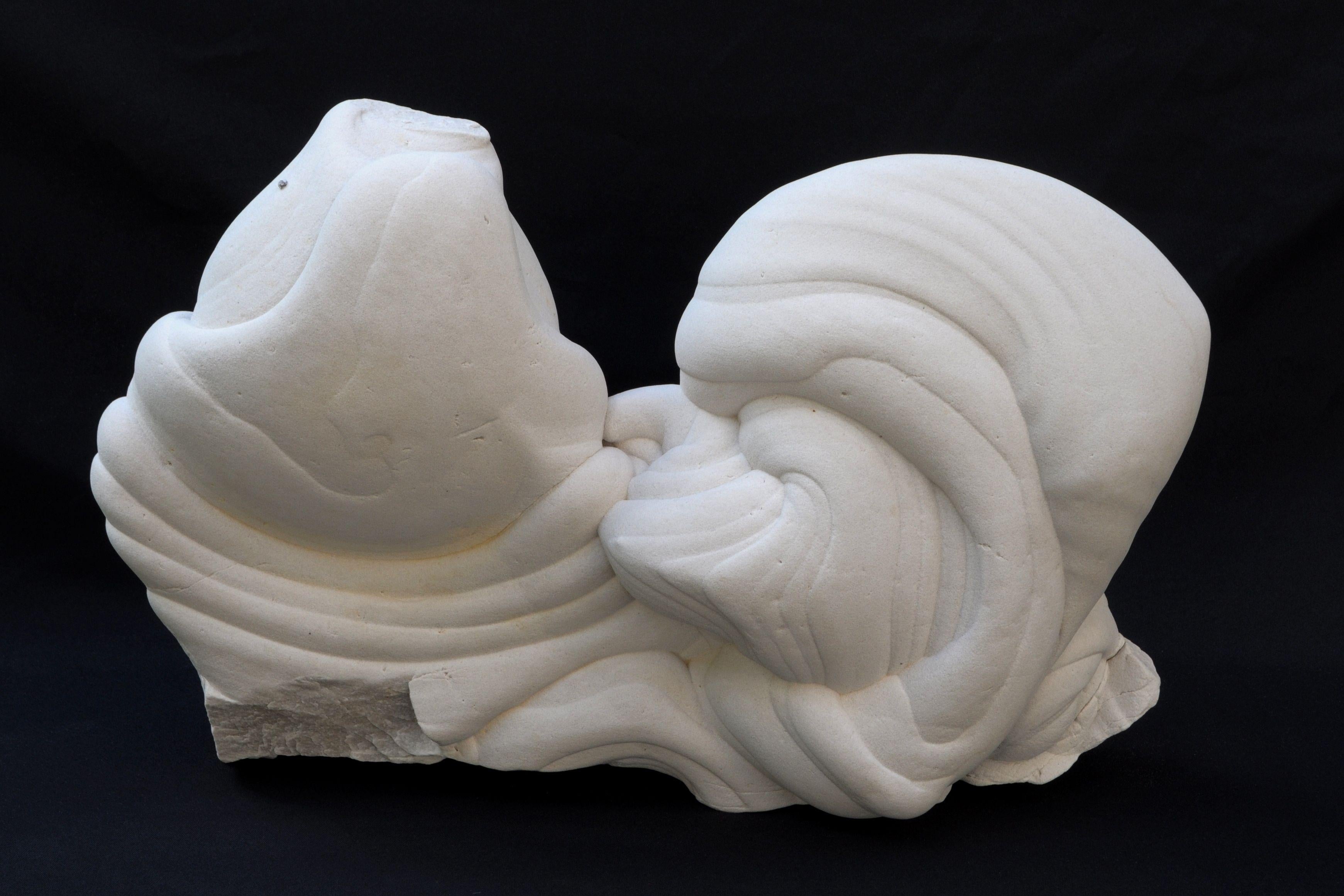 Misunderstanding - Sculpture by Gogotte Formation (Natural Sandstone Concretion)