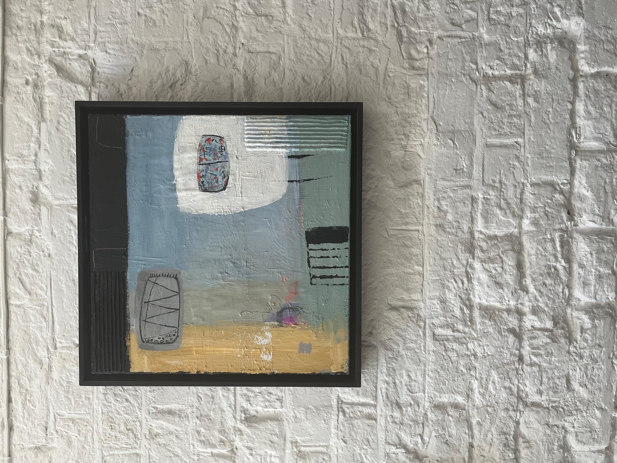 Dream On - Città figurativa colorata e giocosa: Tecnica mista su tela - Painting Contemporaneo di Gohar Goddard