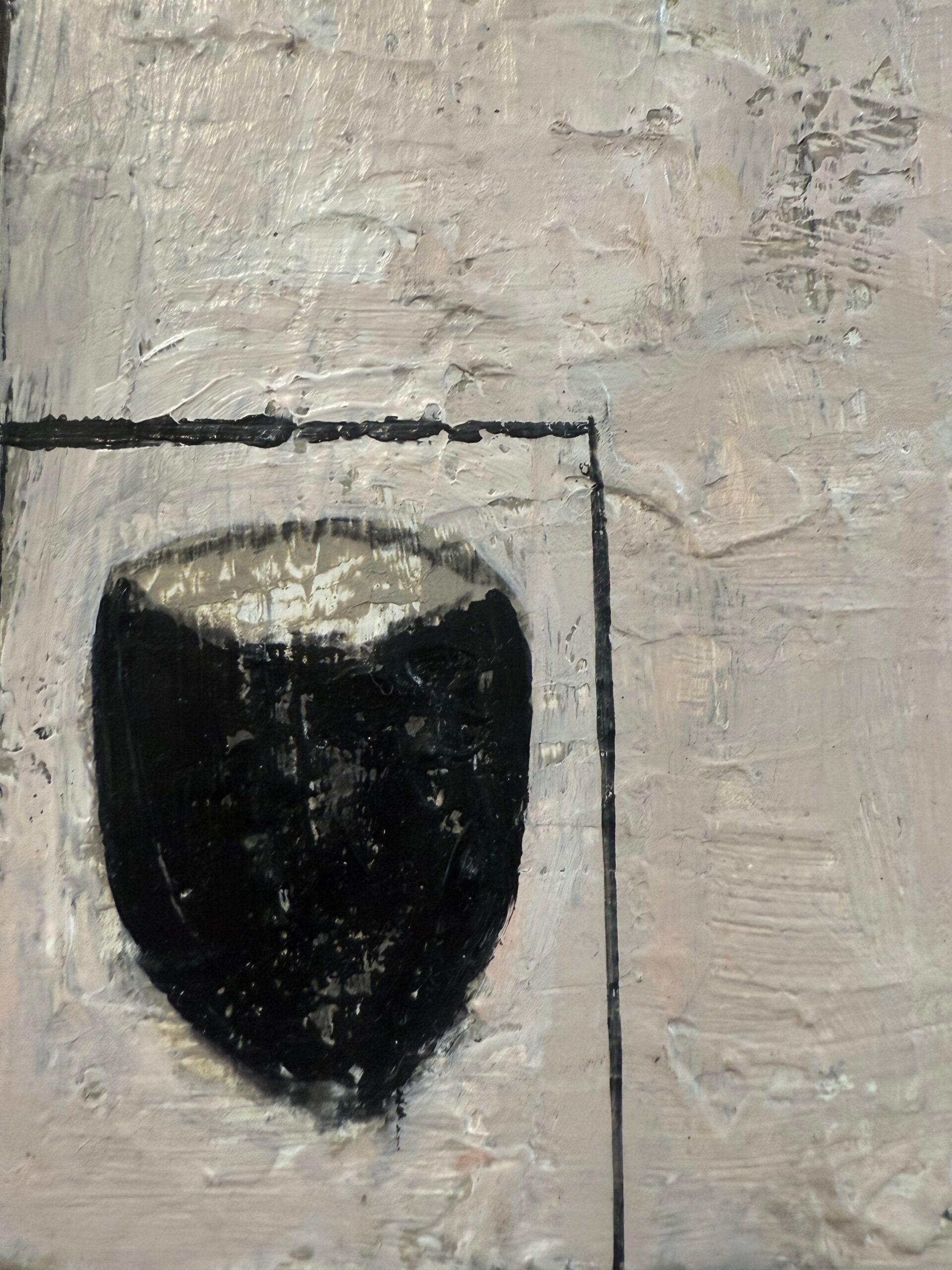 Black Pot - Painting by Gohar Goddard