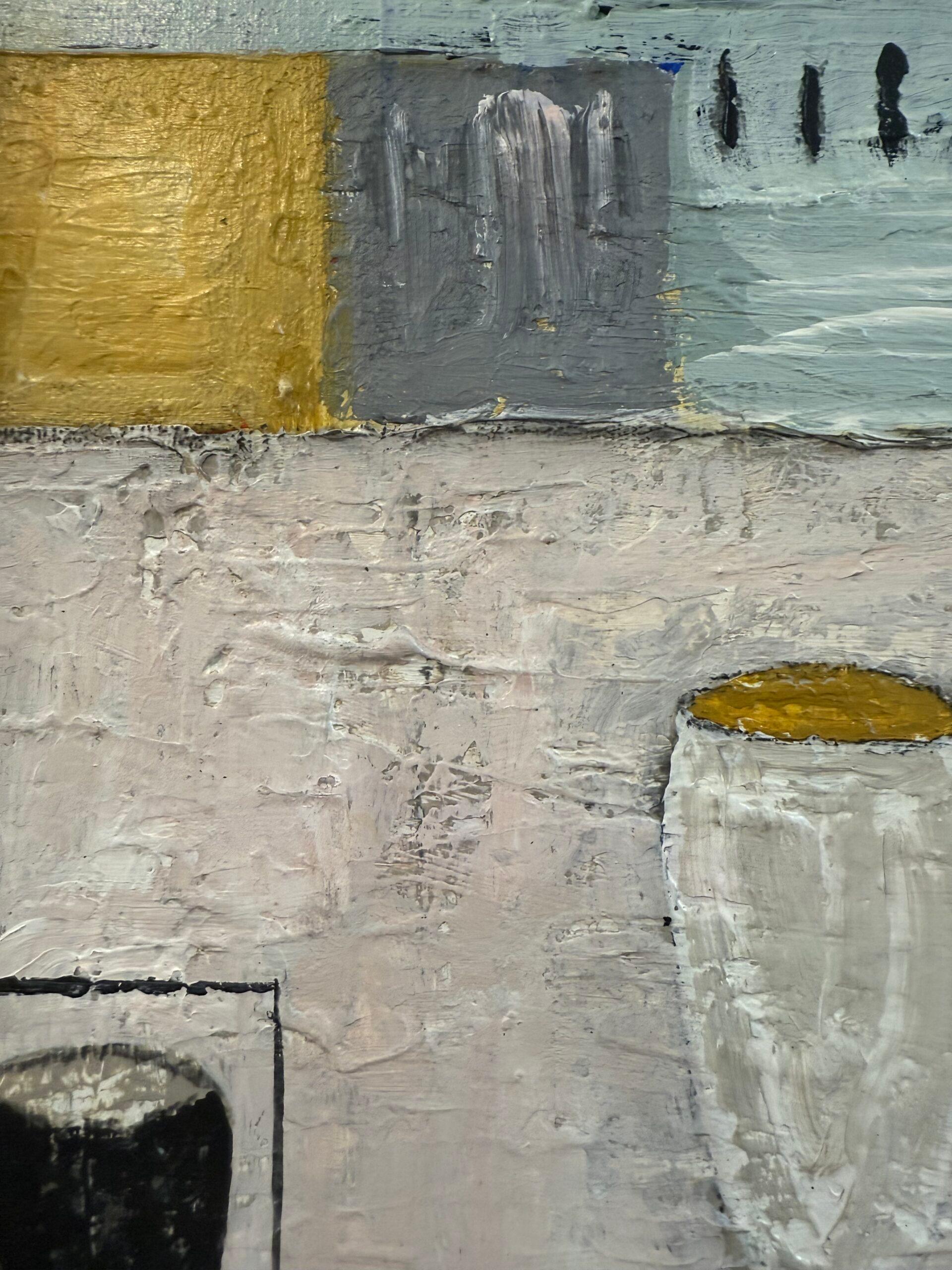 Black Pot - Abstract Painting by Gohar Goddard