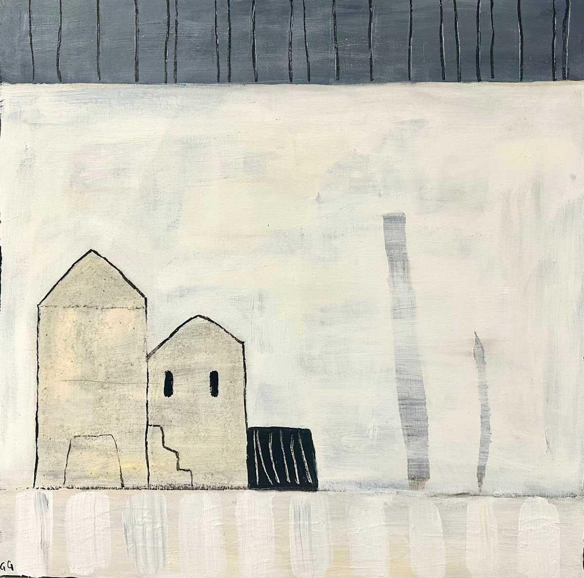 Next Door - Painting by Gohar Goddard