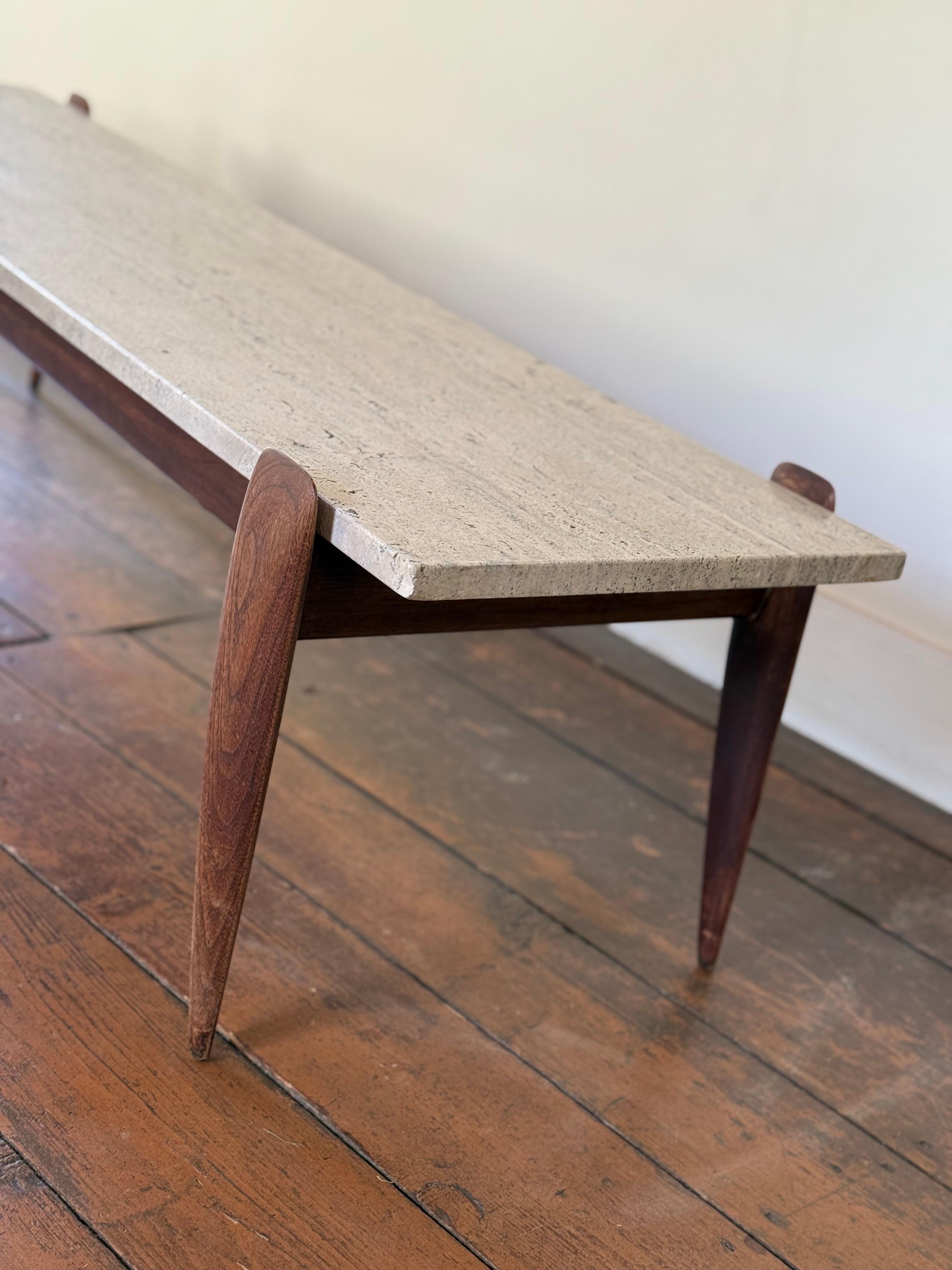 Mid-Century Modern Goi Ponti stone coffee table For Sale