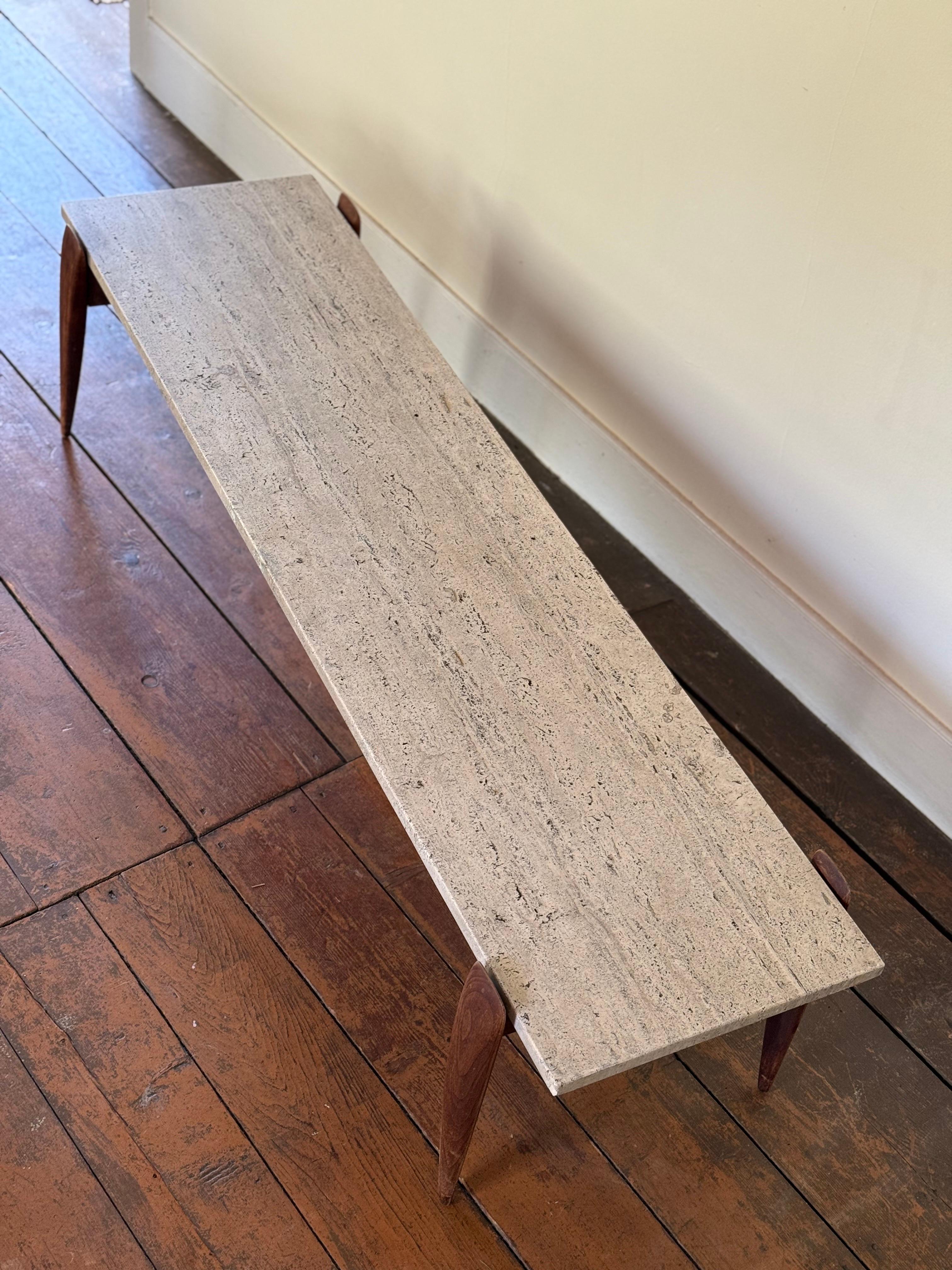 Mid-20th Century Goi Ponti stone coffee table For Sale
