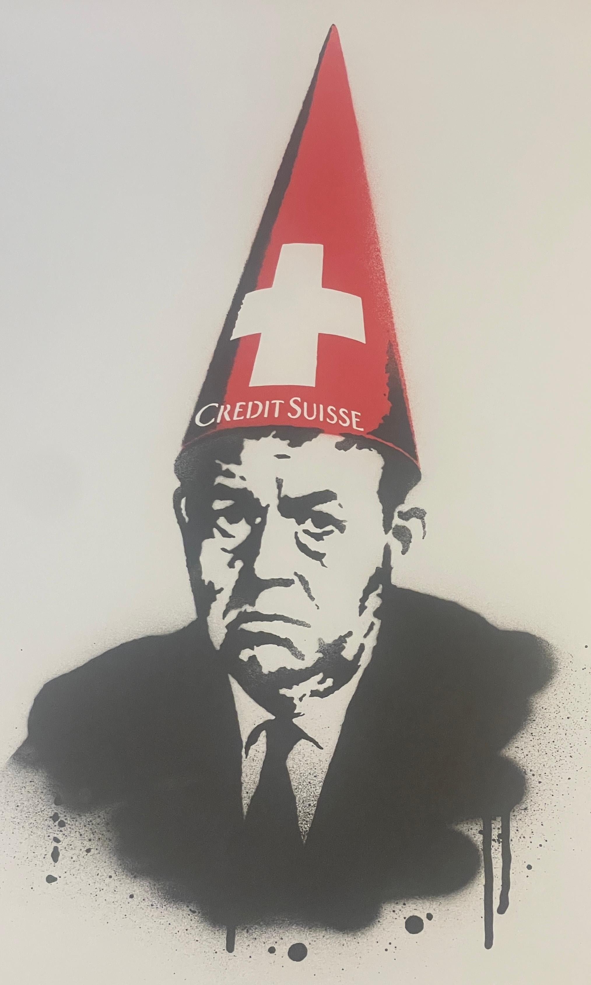 Game Over - Insert Coins - Credit Suisse Contemporary Street Art, 2023

Described as an ”ENRAGED ARTIST”, the work of Goin is simply like no other. In GAME OVER, INSERT COINS.” We are given a bleak commentary on the state of financial affairs world