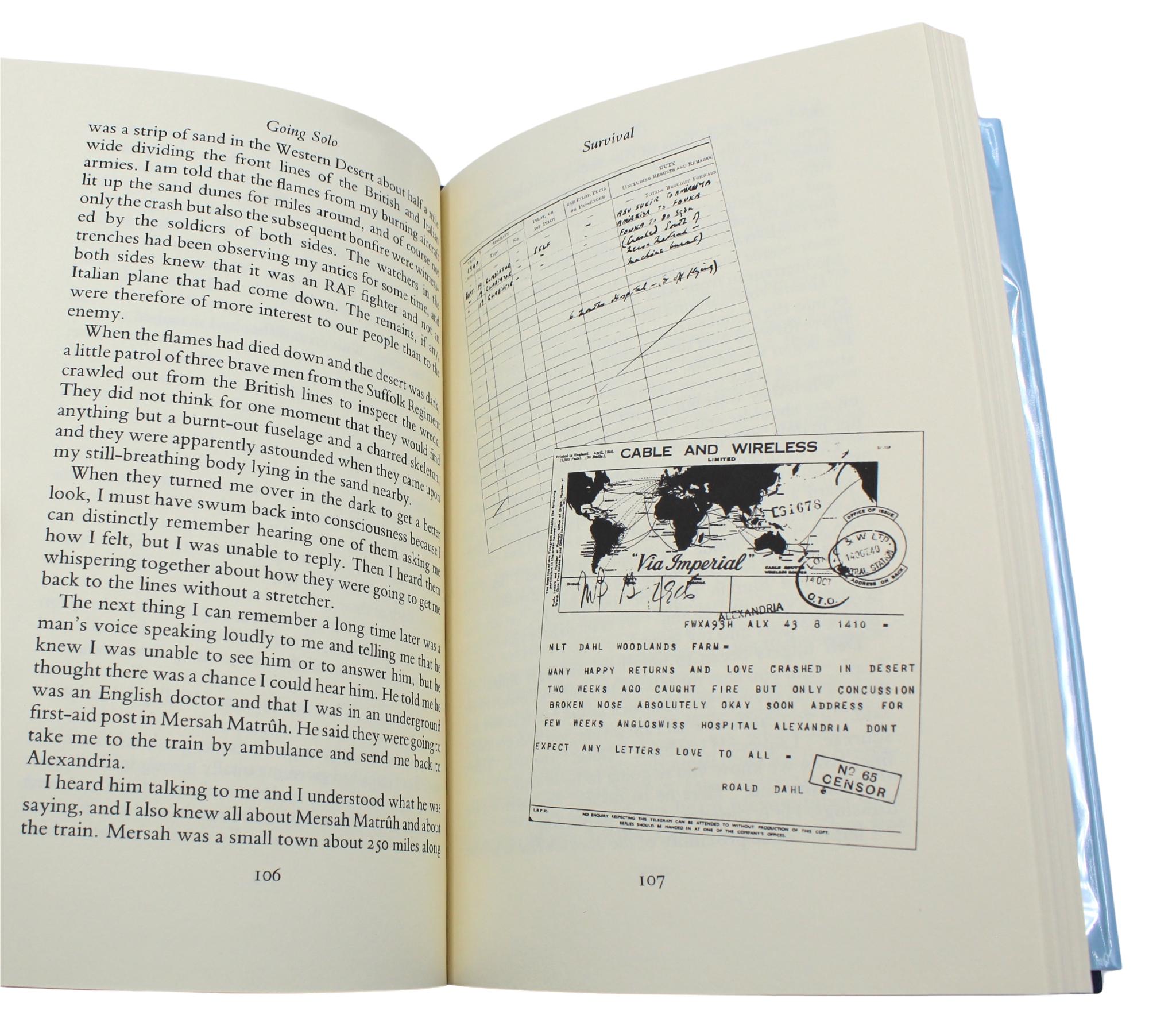 Going Solo, signiert von Roald Dahl, Erstausgabe in Original Aufbewahrungsbeuteljacke, 1986 im Angebot 6