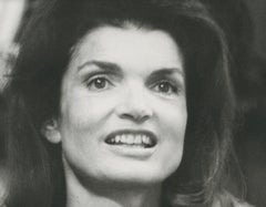Jackie Kennedy au Madison Square Garden, photographie en noir et blanc,  ca. 1970s