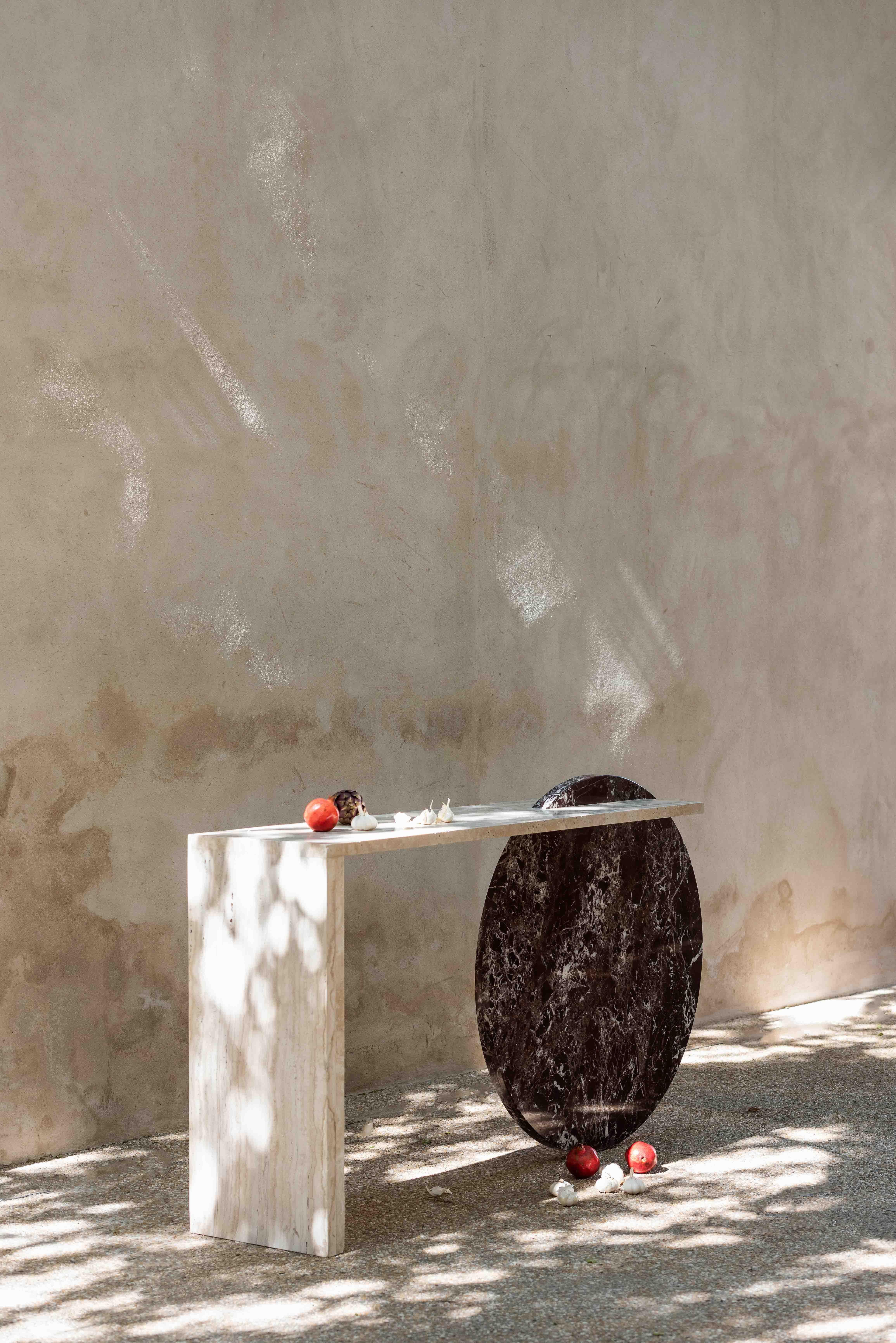 French Gol. 001 Marble Console Table by Chapter Studio For Sale