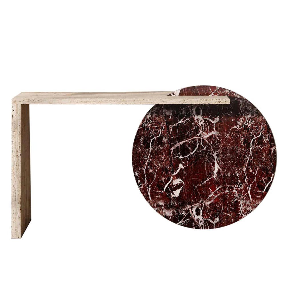 Gol. 001 Marble Console Table by Chapter Studio For Sale