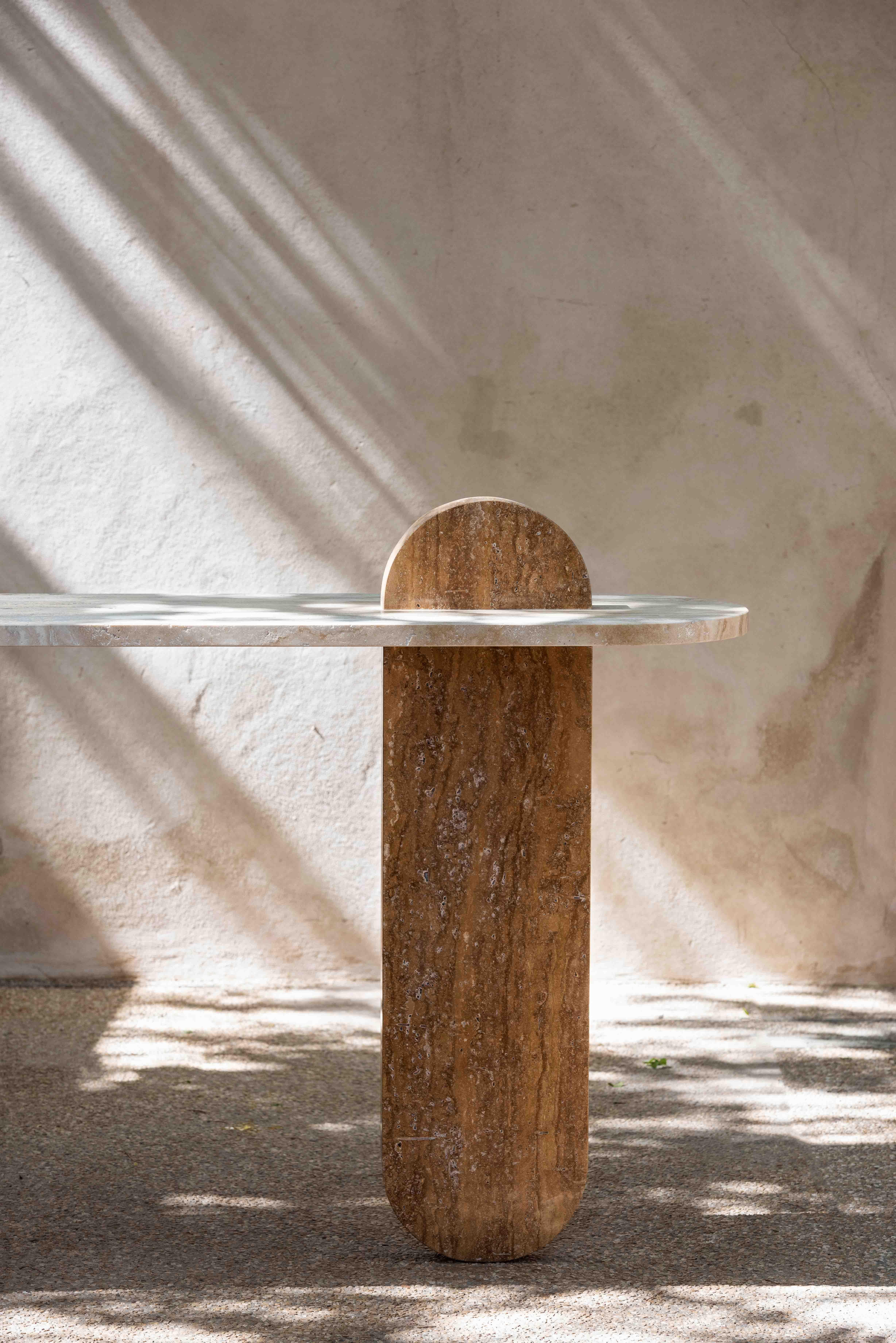 Post-Modern Gol. 002 Marble Console Table by Chapter Studio For Sale