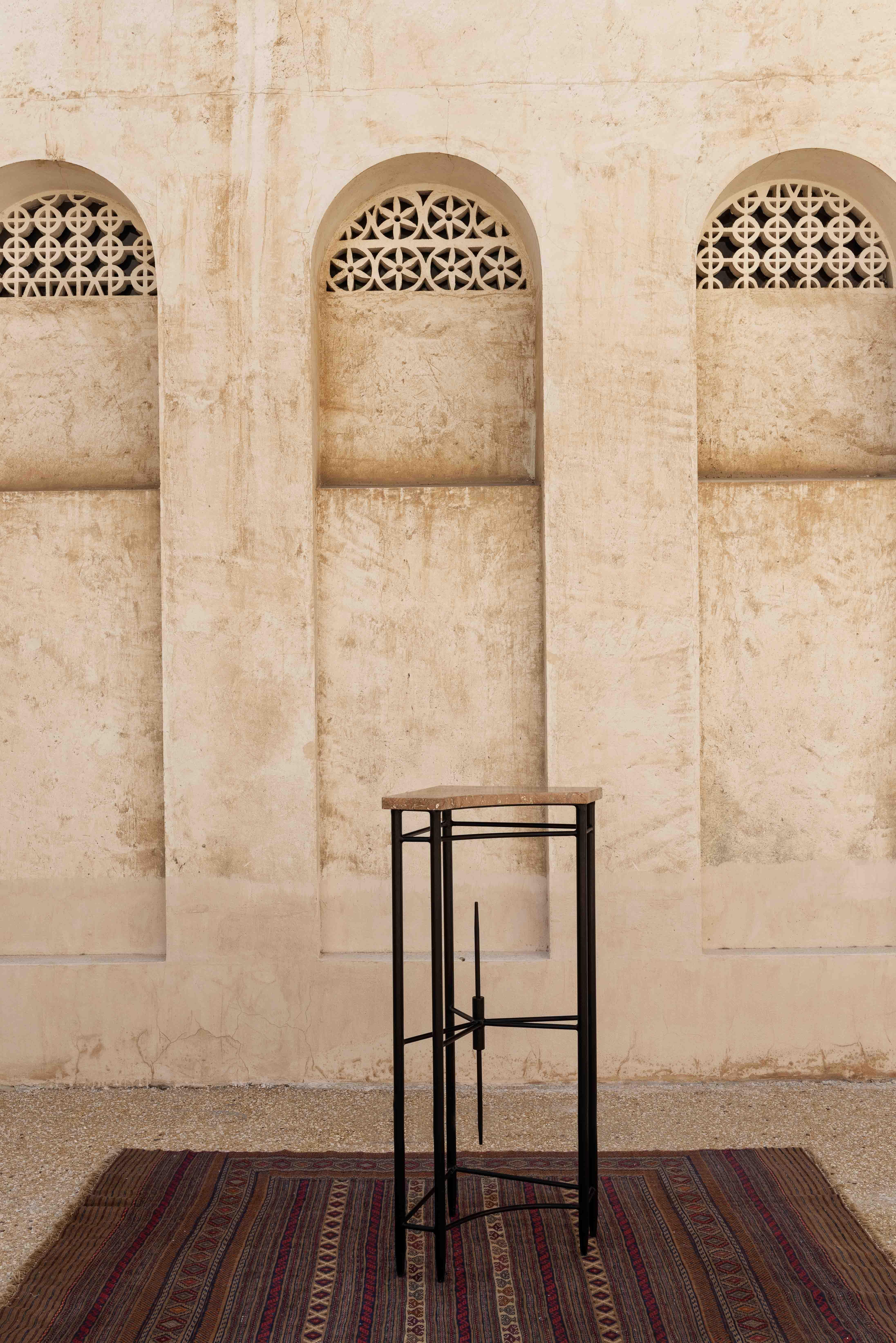 French Gol. 004 Marble Corner Table by Chapter Studio