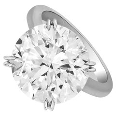 Golconda Type 2A Flawless GIA Certified 7 Carat Round Brilliant Cut Diamond Ring