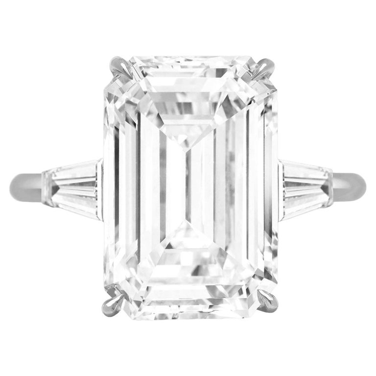 GIA Certified 3.72 Carat Round Brilliant Cut Diamond Ring D COLOR FLAWLESS For Sale