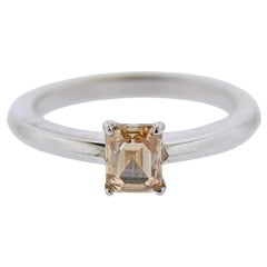Bague de fiançailles en or avec diamants fantaisie de 1,06 carat