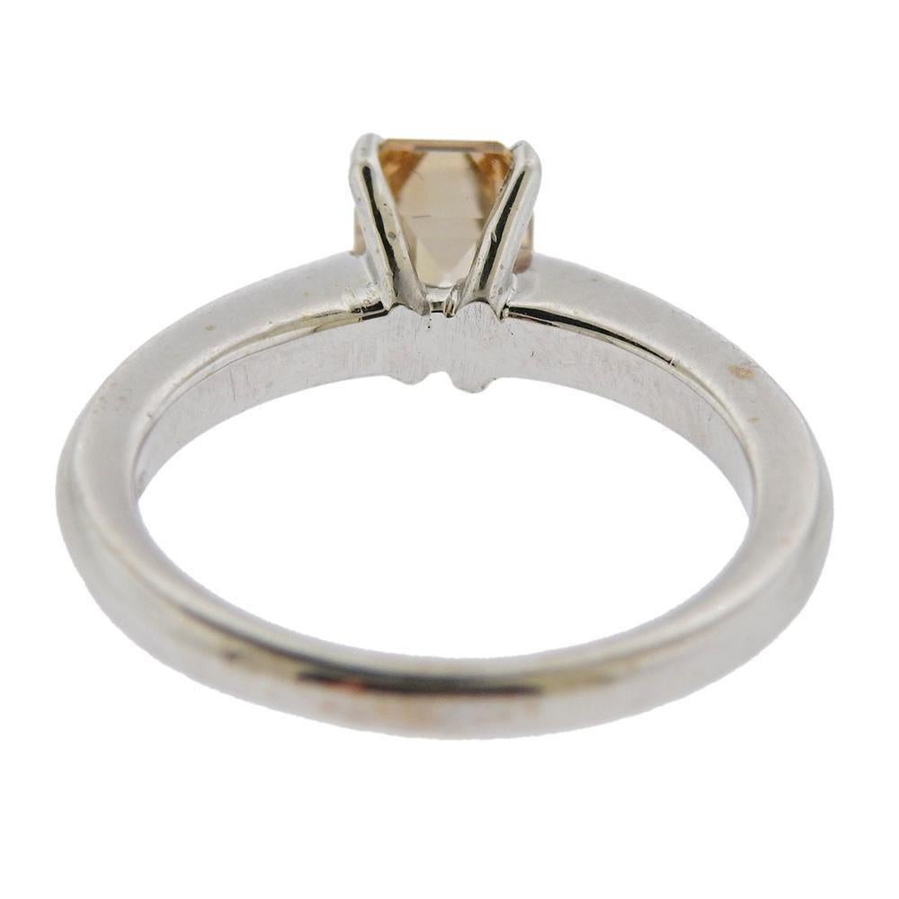 matte gold engagement ring