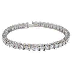 Or 18 carats et diamants français  Bracelet "Rivière