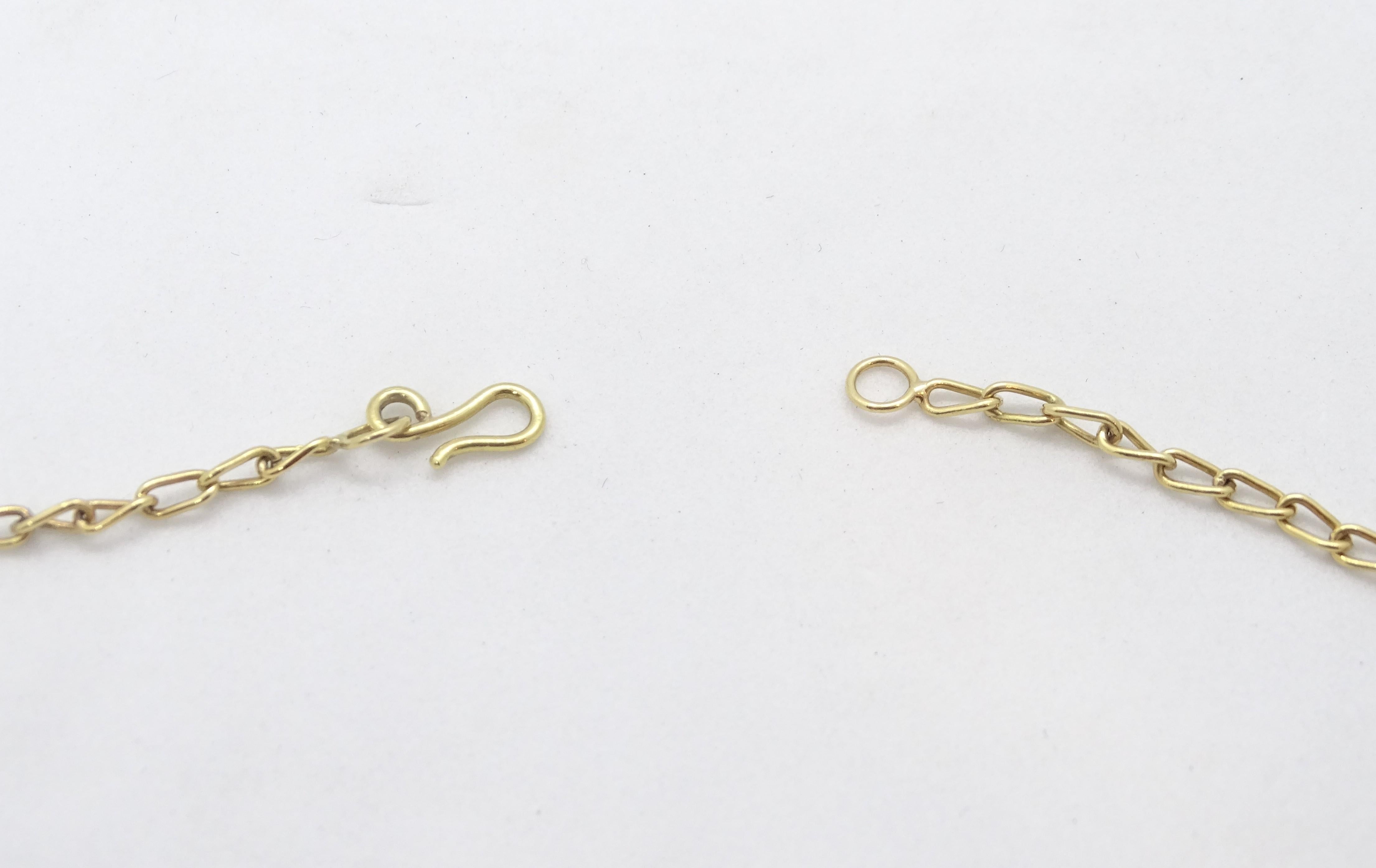 Gold 18 kt und Knochen Französisch  Halskette mit Halsband  im Angebot 6