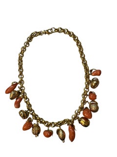 Gold 18 Kt Fruit Coral Necklace - Micheletto