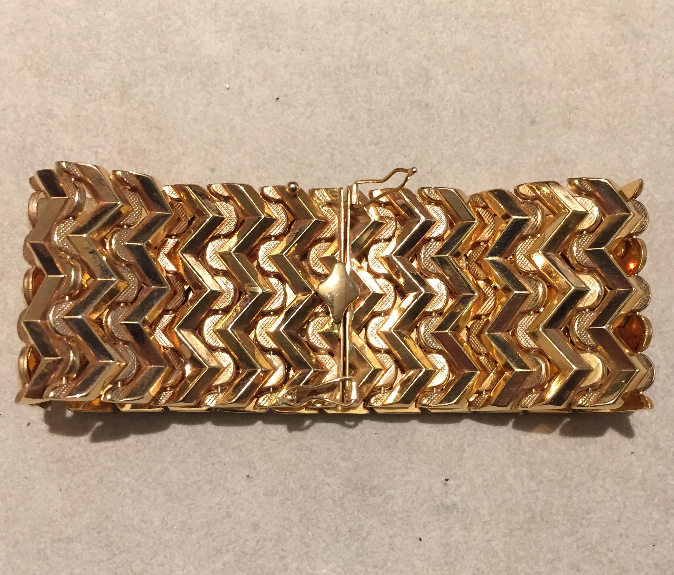 Gold 18 Karat Large Bracelet In Good Condition In Palermo, IT