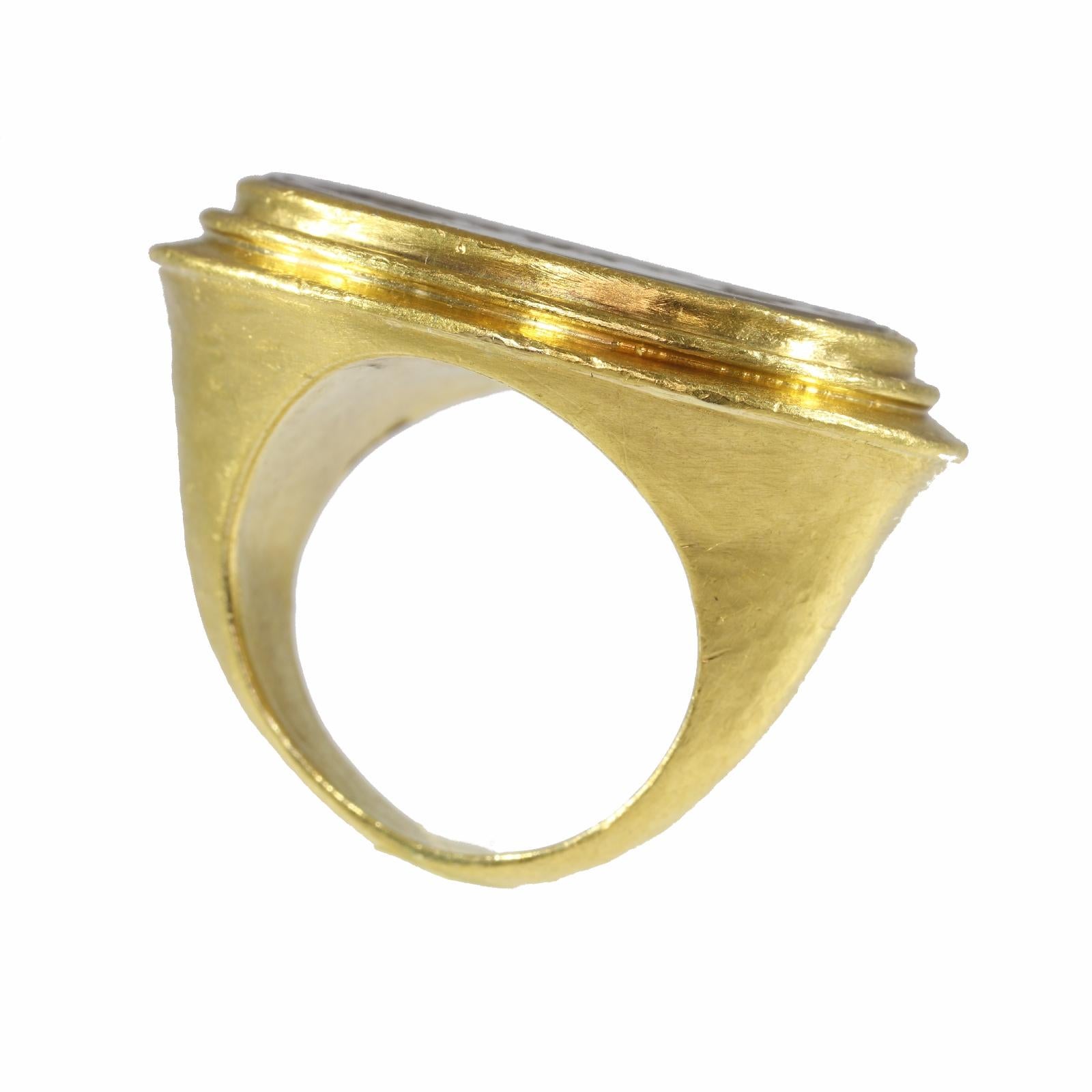 Gold 18th Century Erotic Intaglio Ring 
