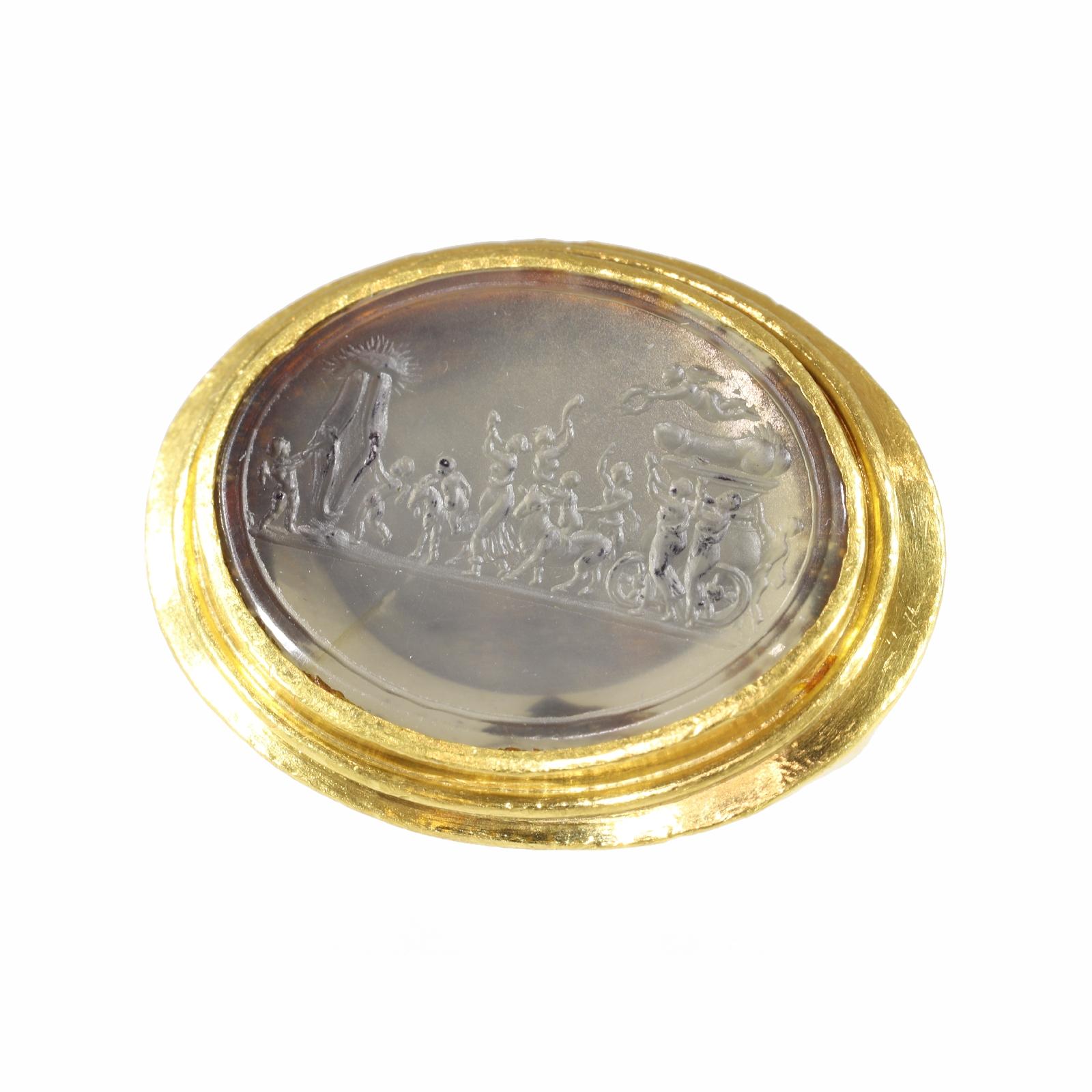 Neoclassical Gold 18th Century Erotic Intaglio Ring 