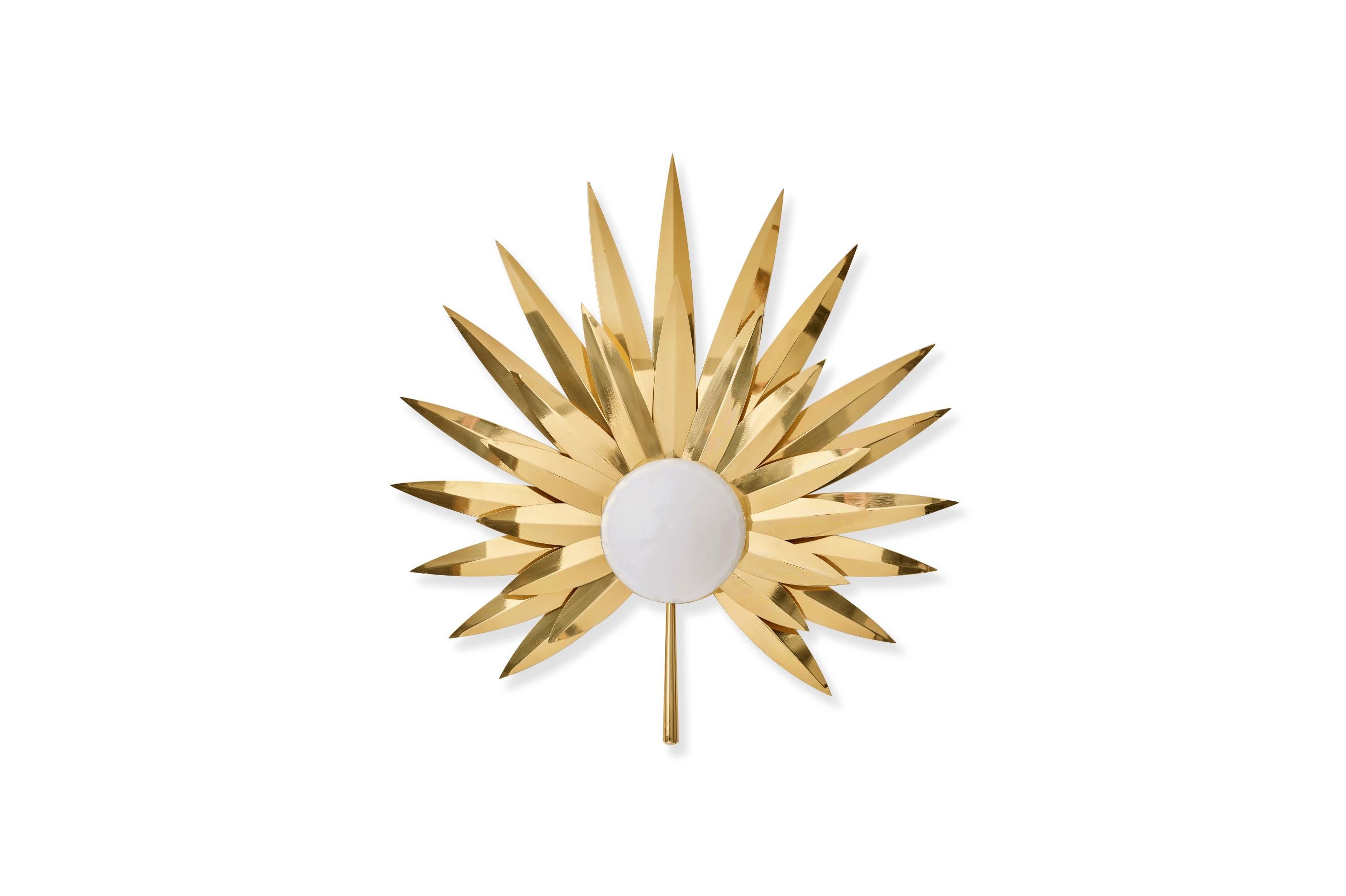 Palm sconce, wall mounted, wall light, sconce.