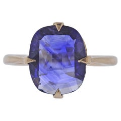 Vintage Gold 3.59ct Sapphire Ring