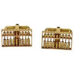 Gold Abacus Cufflinks
