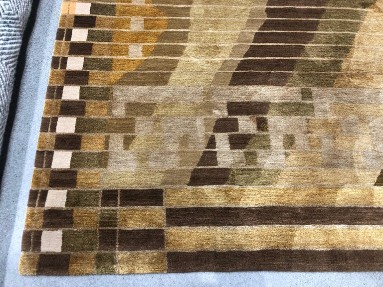 Gold Abstract Rug For Sale at 1stDibs
