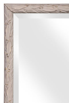 Gold Accented Driftwood Italian Framed Beveled Mirror