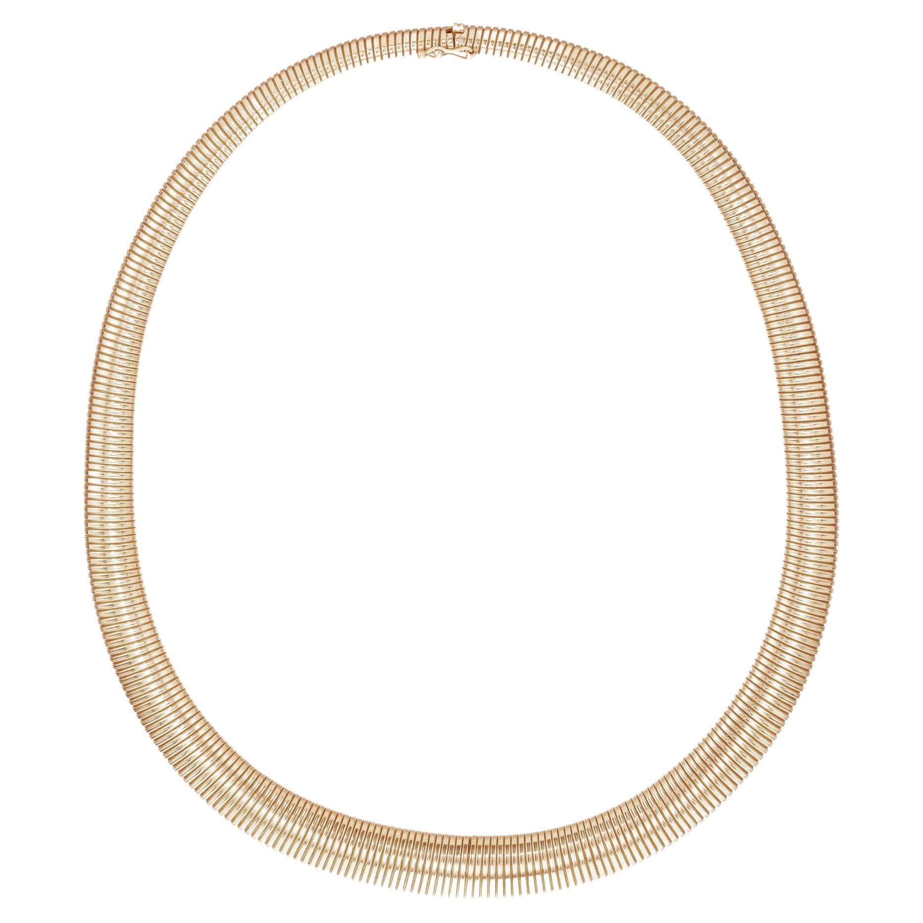 Gold Accordion Graduated Necklace at 1stDibs accordion jewelry