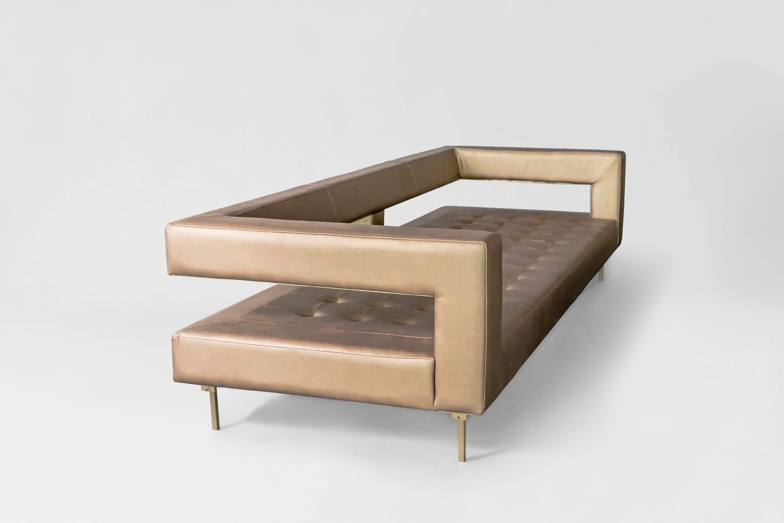 Post-Modern Gold Air Sofa by Atra Design For Sale