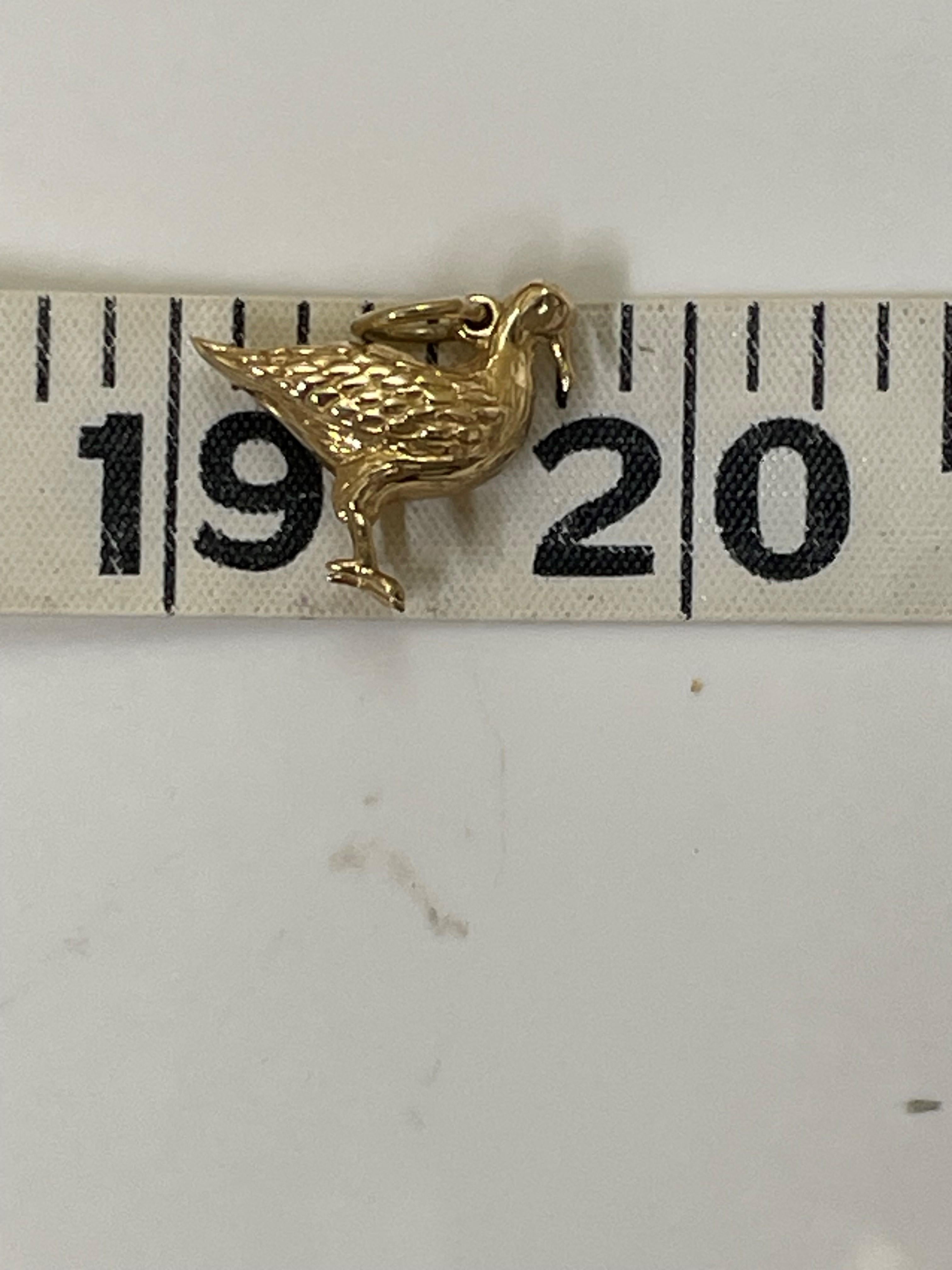 da uomo o donna Charm/Pendente con uccello Albatross in oro in vendita