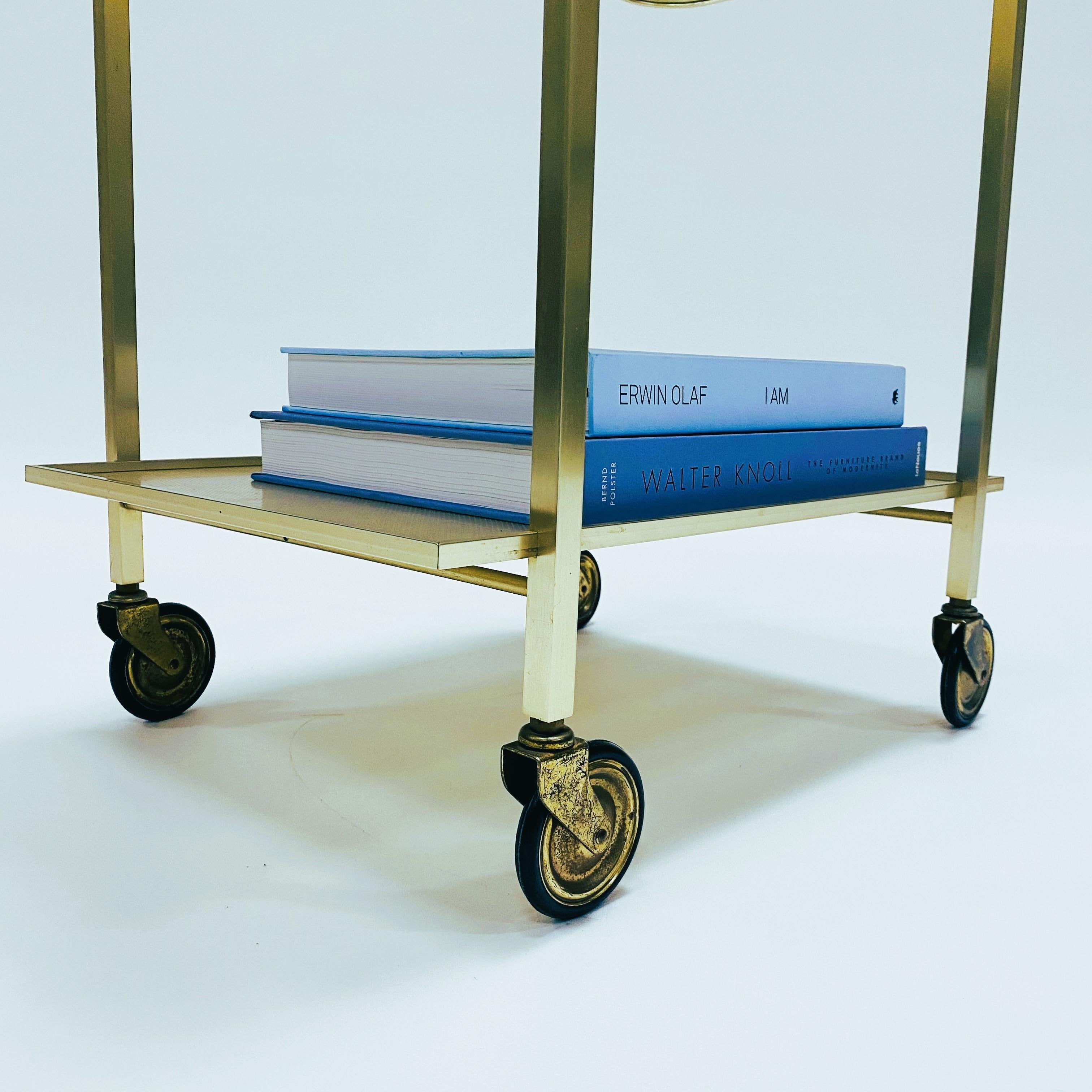 Gold Aluminum Bar Trolley by Werkenswurf Sihlmetall, Zwitserland, 1970s For Sale 3