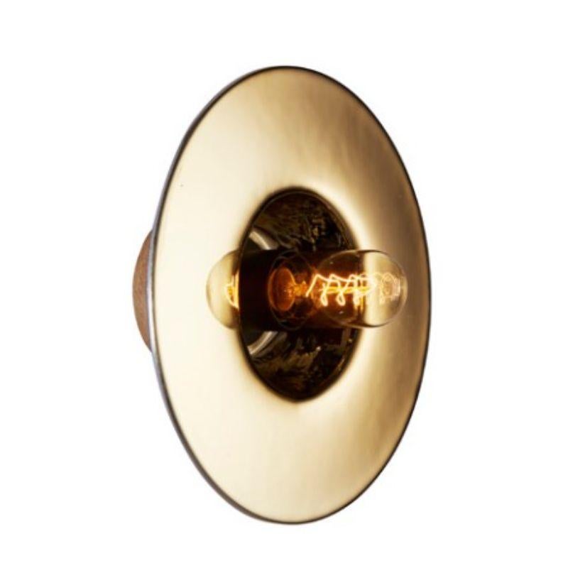 French Gold Alvéole Wall Light by RADAR For Sale