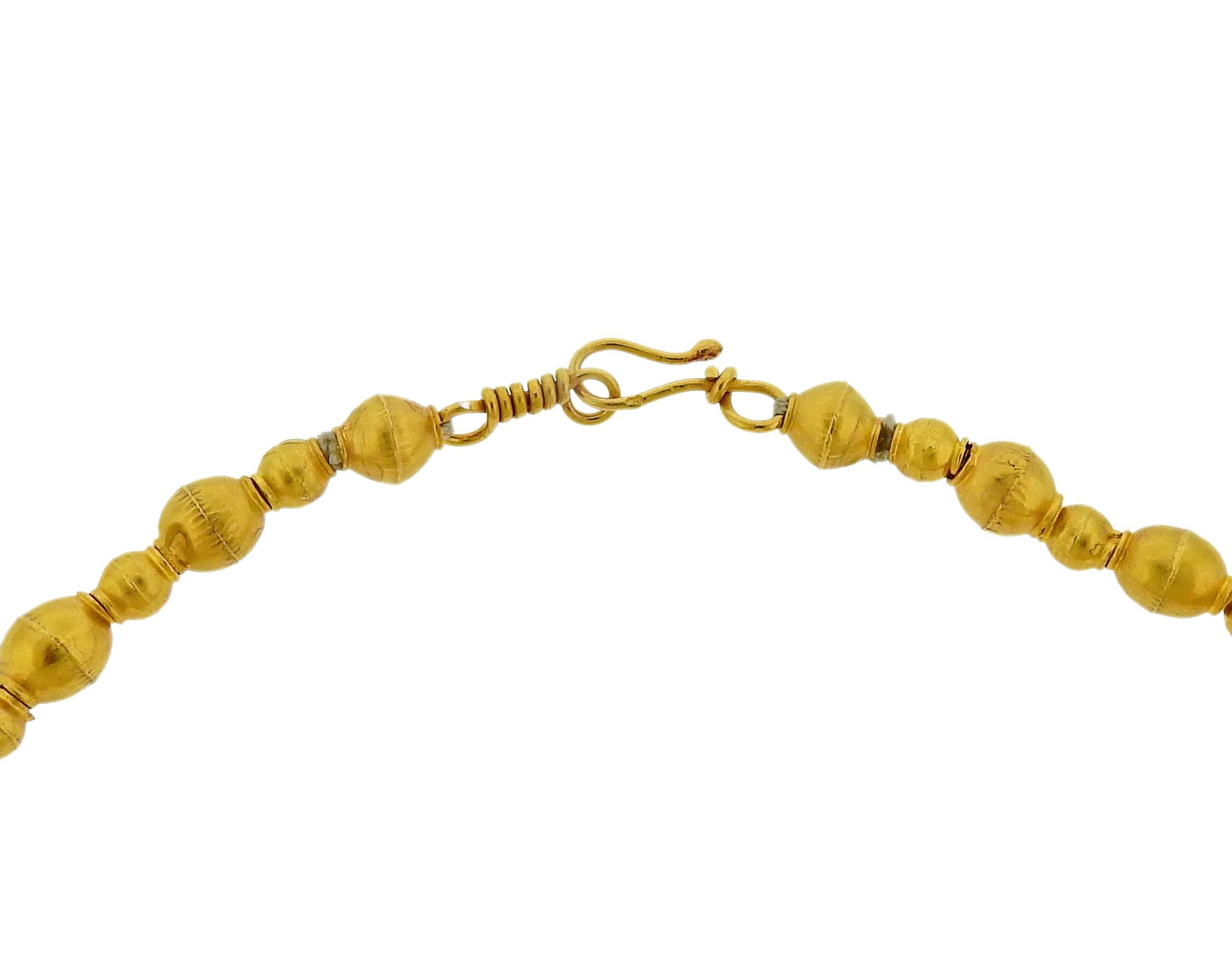 amber gold necklace