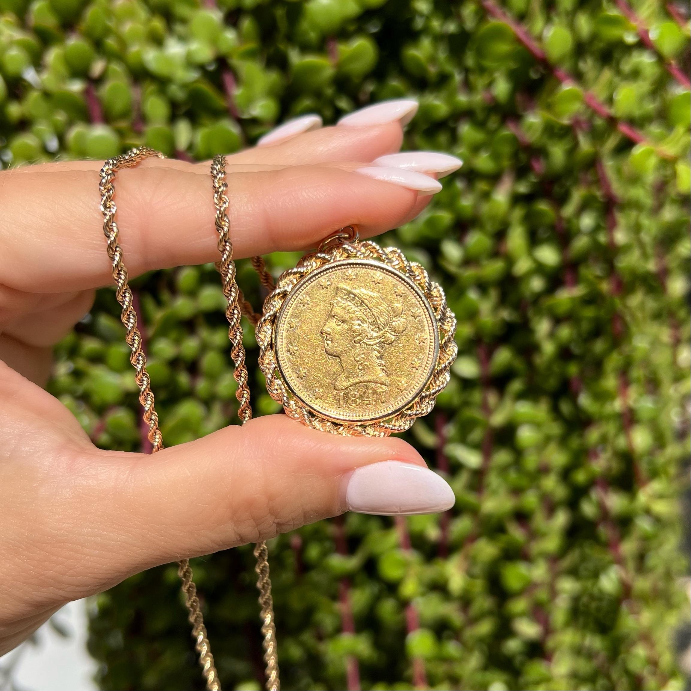 gold coin necklace