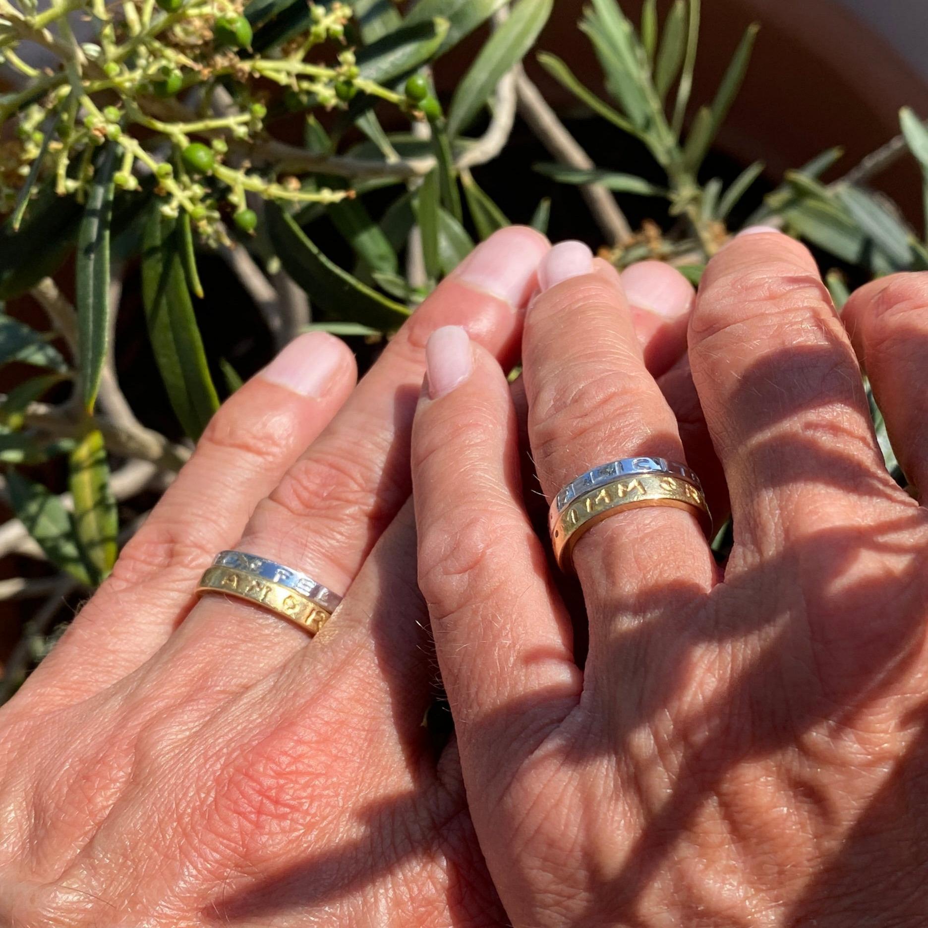 En vente :  Anneau de mariage AMOR IMMORTALIS en or 14K 4