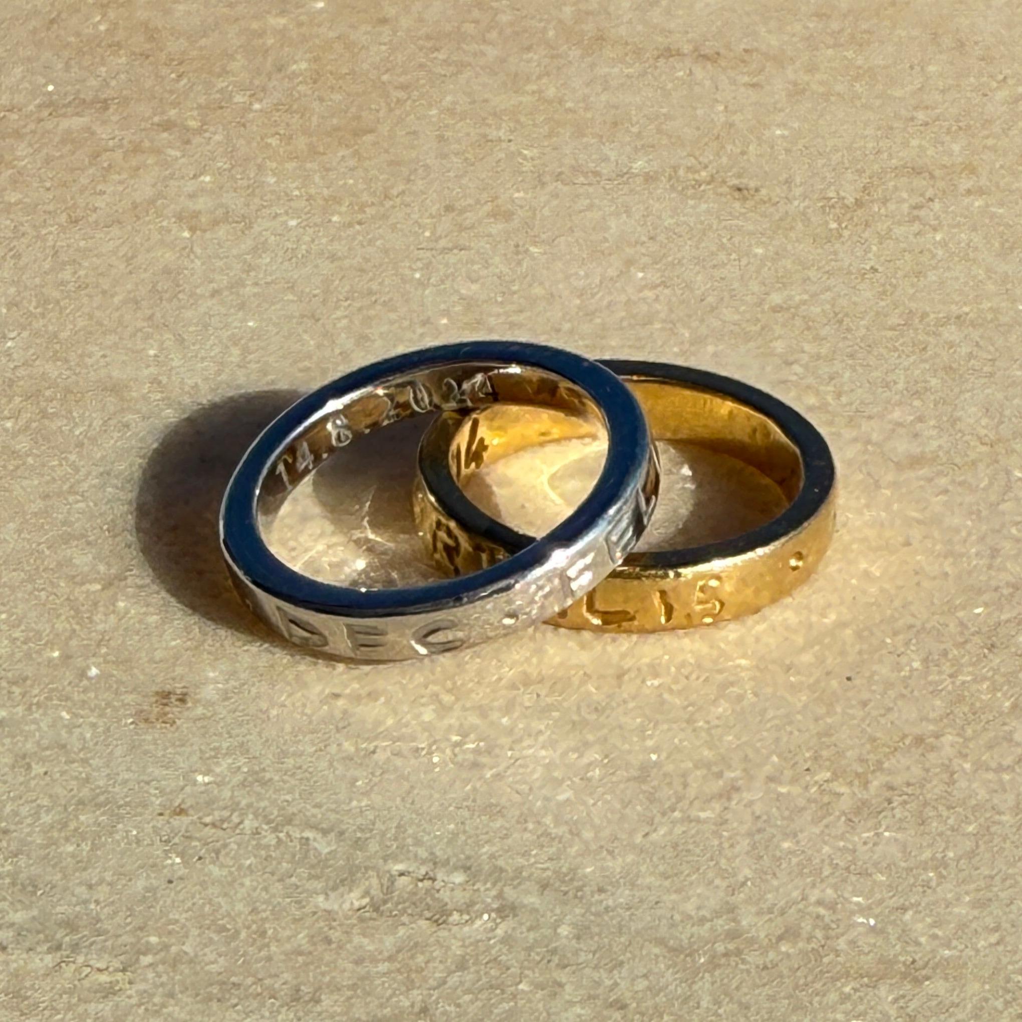 En vente :  Anneau de mariage AMOR IMMORTALIS en or 14K 6