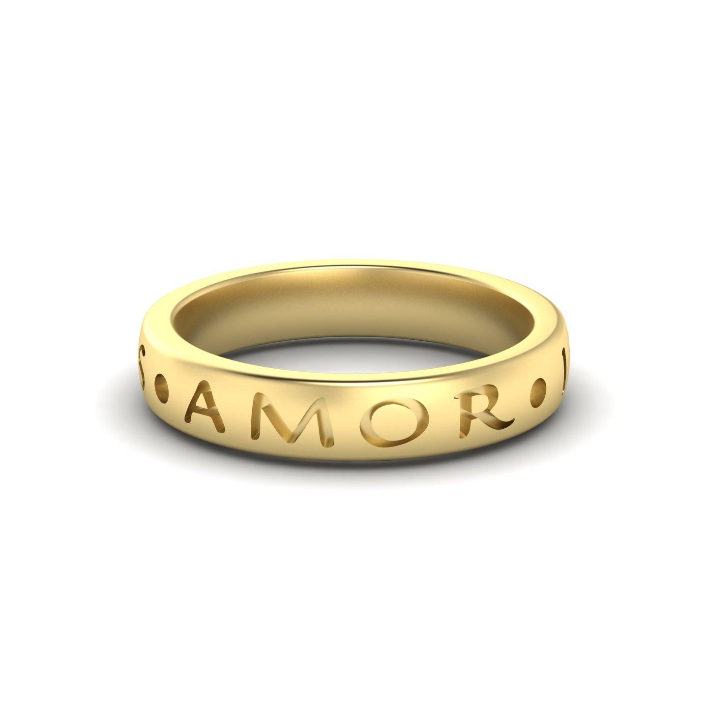 En vente :  Anneau de mariage AMOR IMMORTALIS en or 14K 8