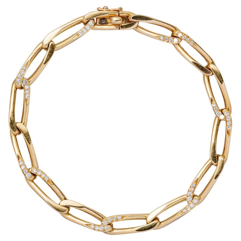 Gold an Diamond Cartier Bracelet For Sale at 1stDibs