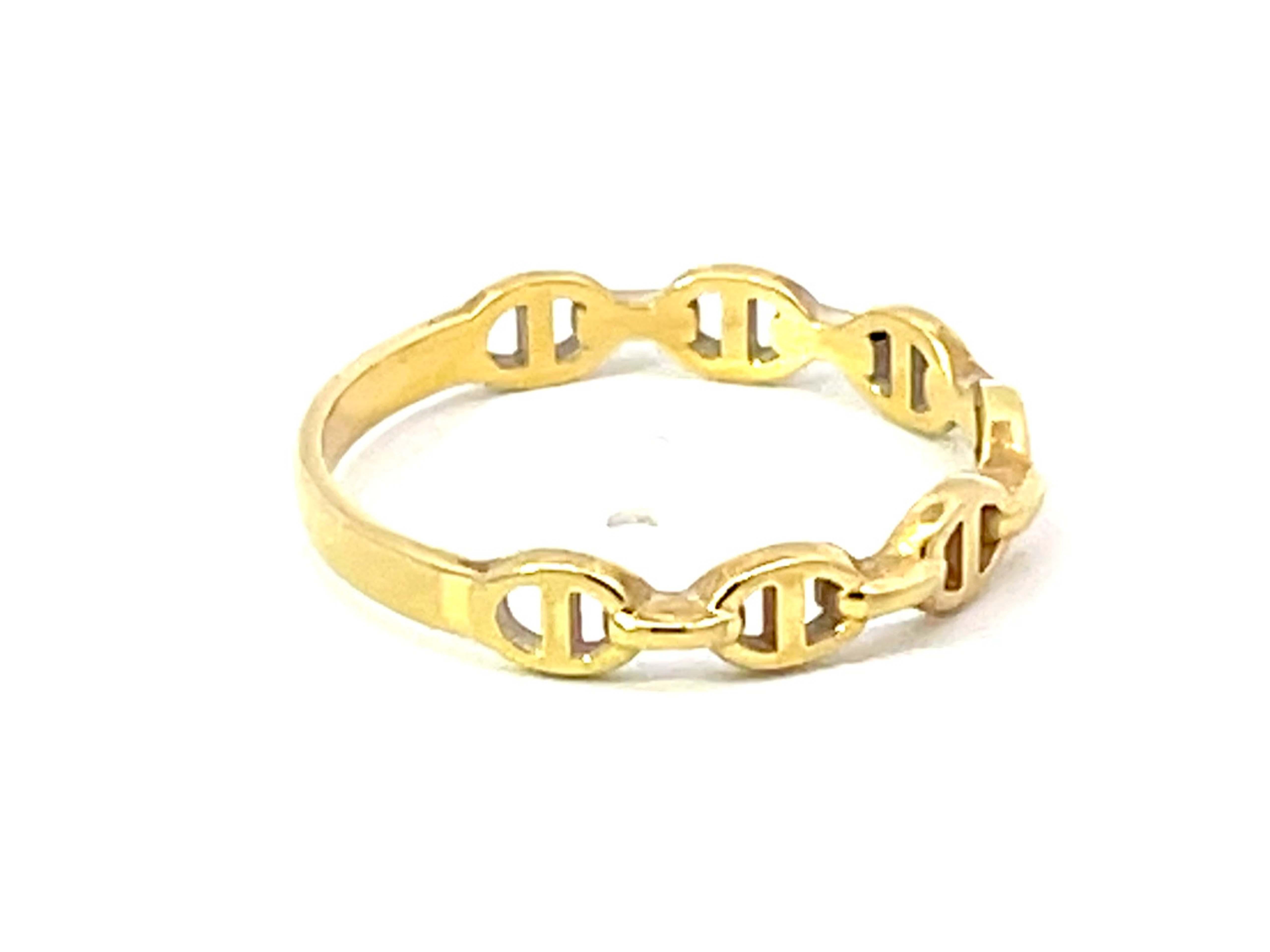 18k gold anchor ring