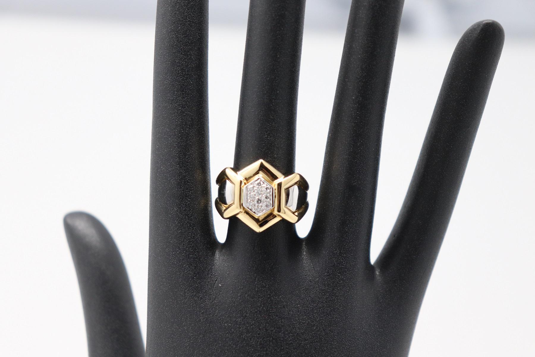 Gold and 0.12 Carat Diamonds Signert Ring by Gianni Carità For Sale 4