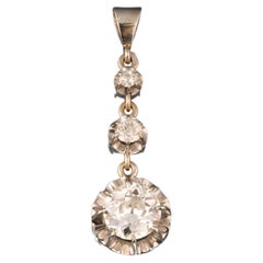 Gold and 1.67 Carat Diamond Art Deco Pendant